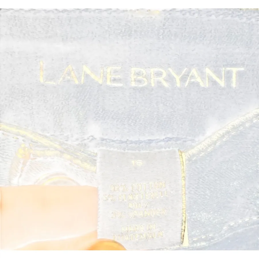 Lane Bryant Womens Shorts‎ Distressed Boyfriend Denim Stretch Blue Plus Size 16 - Image 6