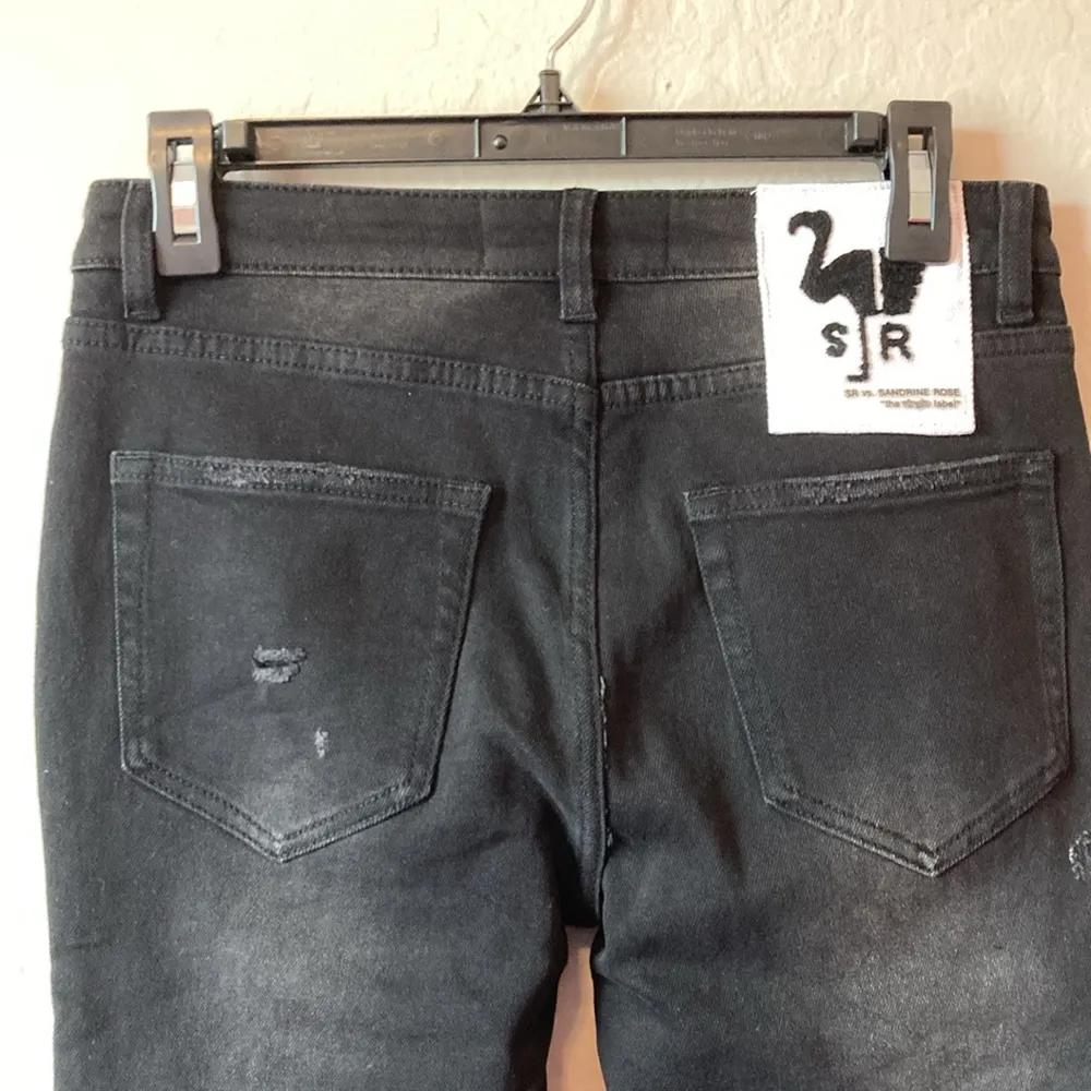 SR VS. SANDRINE ROSE SKINNY JEANS Black Size 27 - Image 7