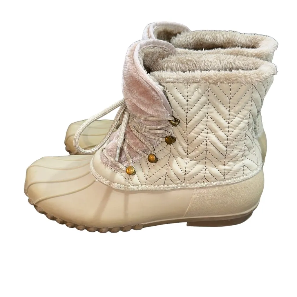 Baretraps Flash Duck Boots Fur Lined Size 10M Light Khaki Waterproof Outdoors - Image 2