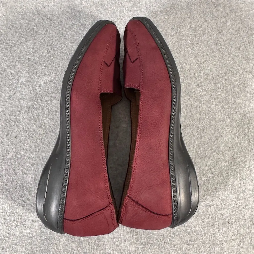 Hotter Havana Women's Size 8 Burgundy Nubuck Suede Slip - Image 8