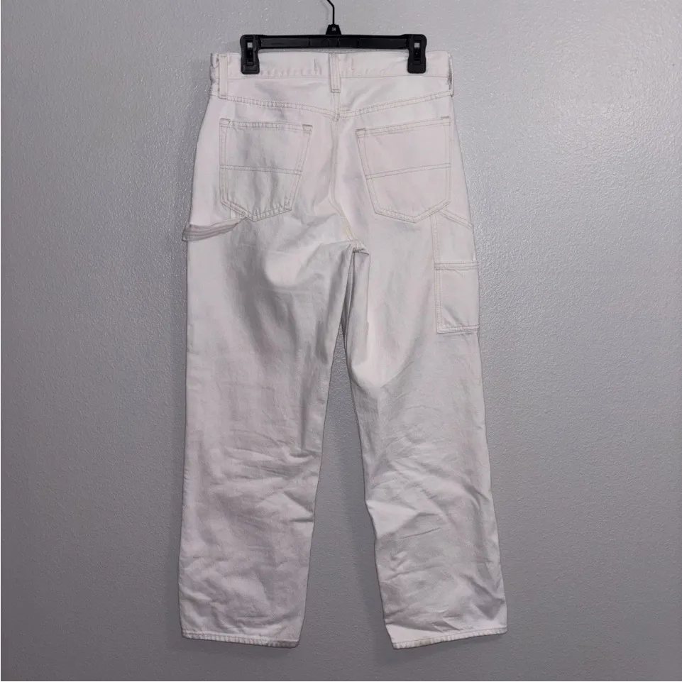 2/$20 Abercrombie & Fitch Womens Jeans Size 4 White The Slouch Jean Mid Rise - Image 5