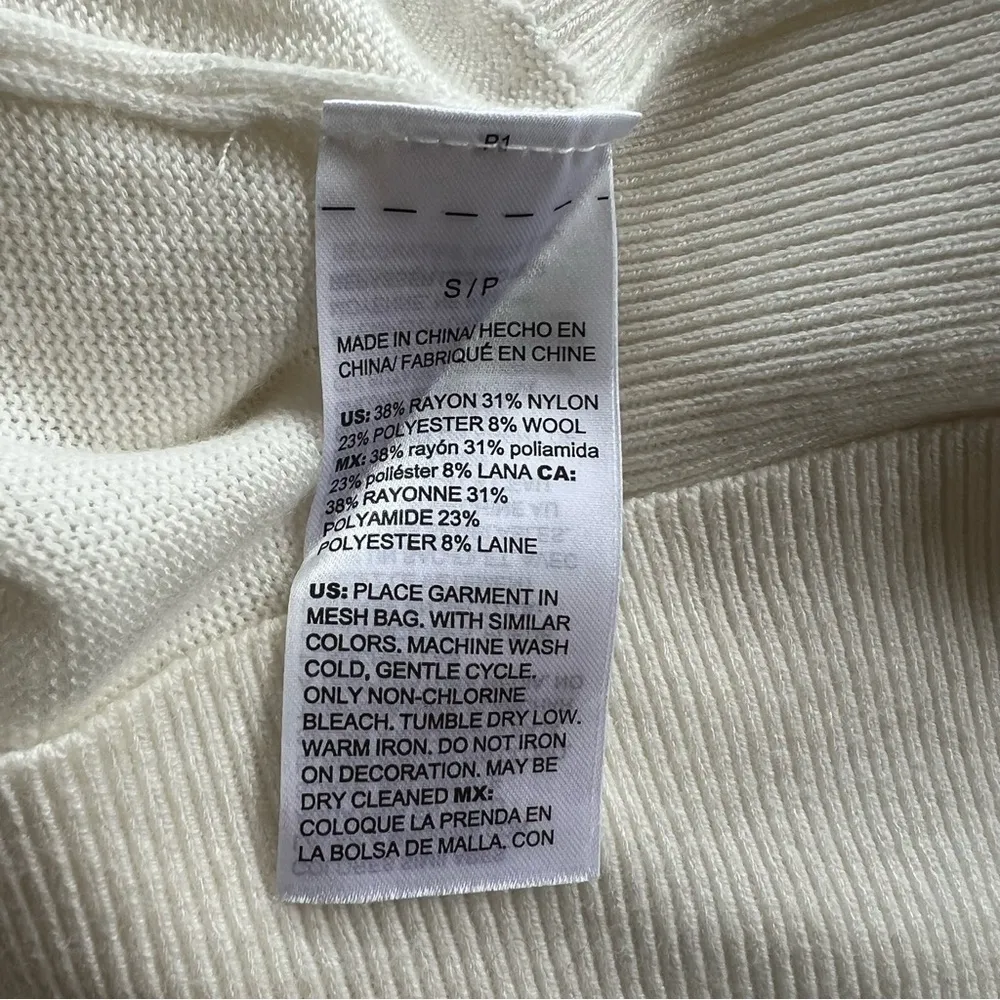 NWT WHBM Sweater Ball Chain Tunic Long Sleeve Ivory  S Long Sleeve Embellished S - Image 15