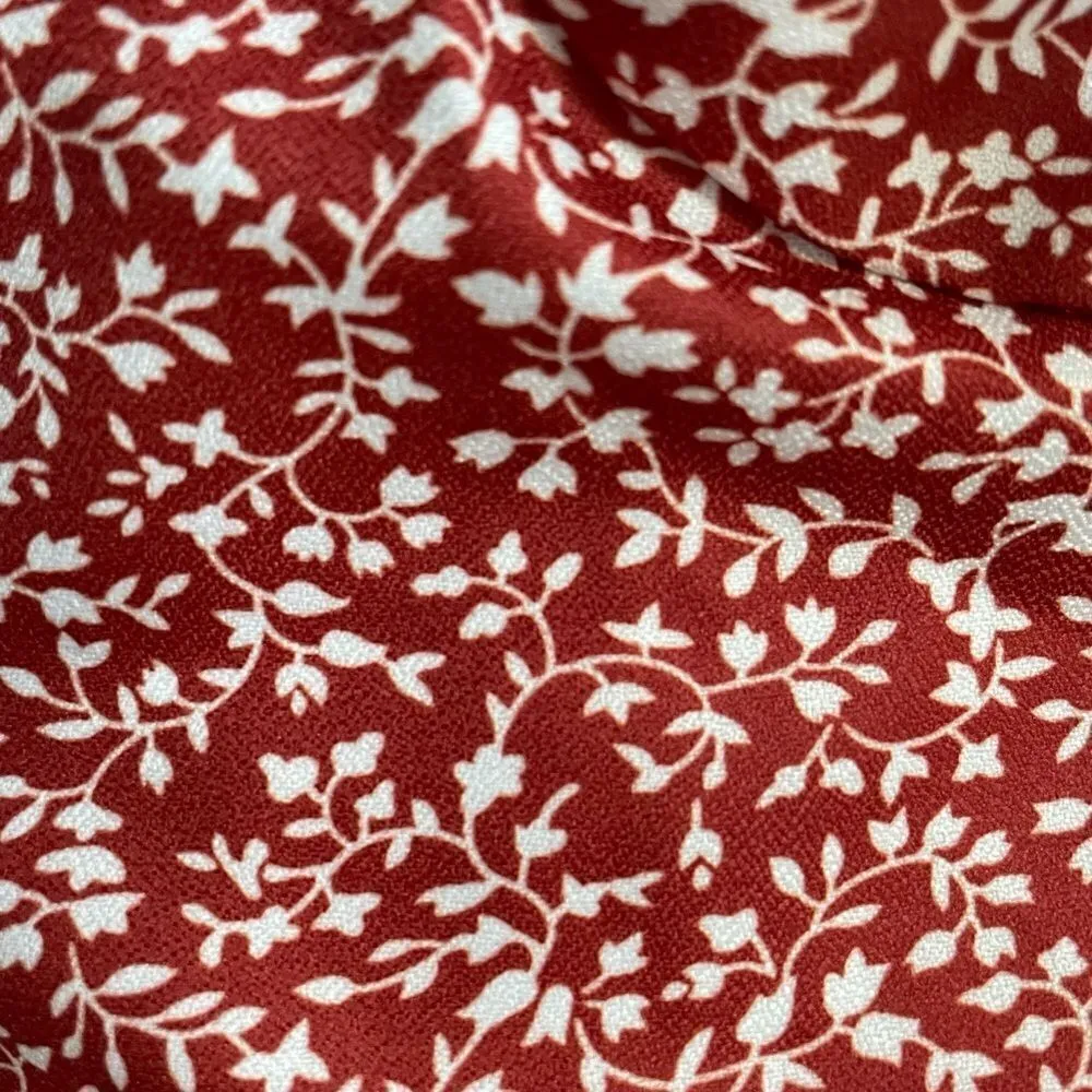 Shein Milkmaid Botanical Floral Tie Ruffle Crop Top M - Image 10