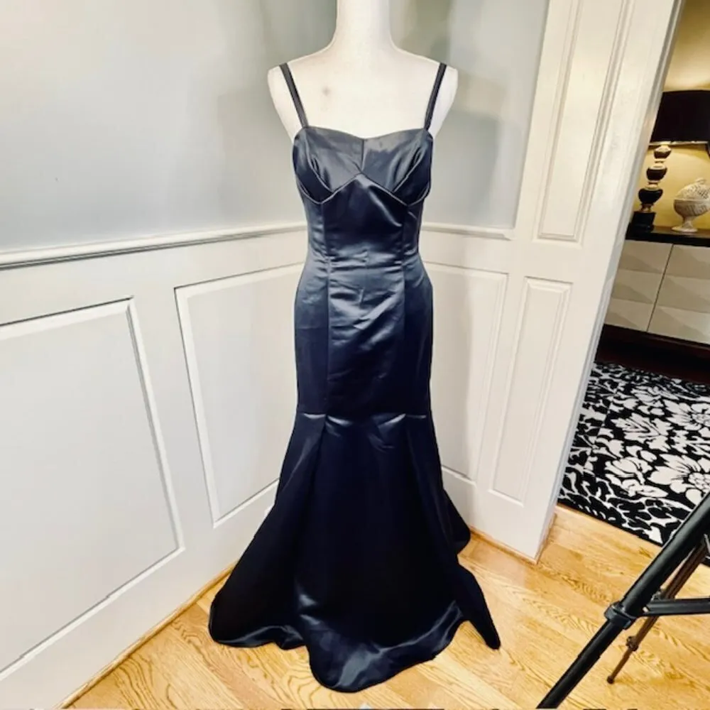 MoriLee Mermaid Prom Formal Satin Dress Size 7 8 - Image 10