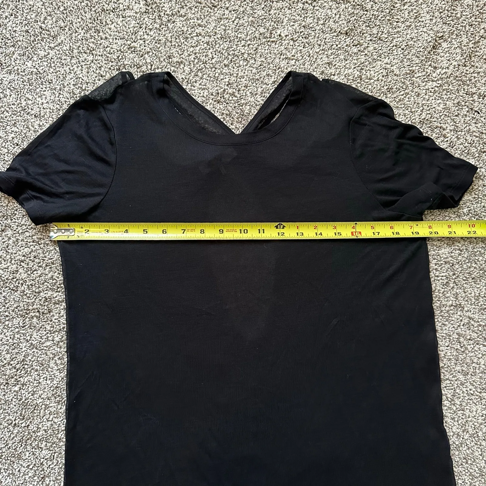 Sandro Paris black semi-sheer open back top size 2 NWT - Image 12