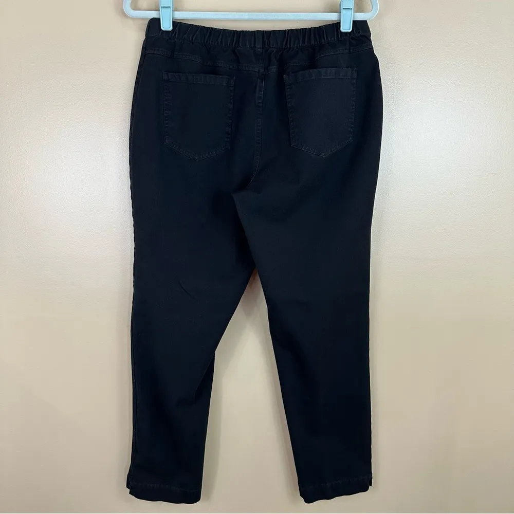 Isaac Mizrahi Black Pintuck Ankle Elastic Waist Stretch Pull On Pants 16 Tall - Image 7