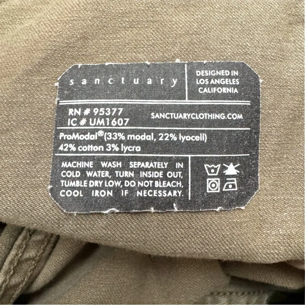 SANCTUARY Army Green Pants w/ Zipper Detail - Size 31 - Image 10