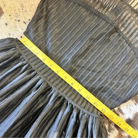 MAJE‎ NWT Tulle Rollanga A Line Mini Dress In Black Size 36 Small Mesh Goth Mini - Image 7