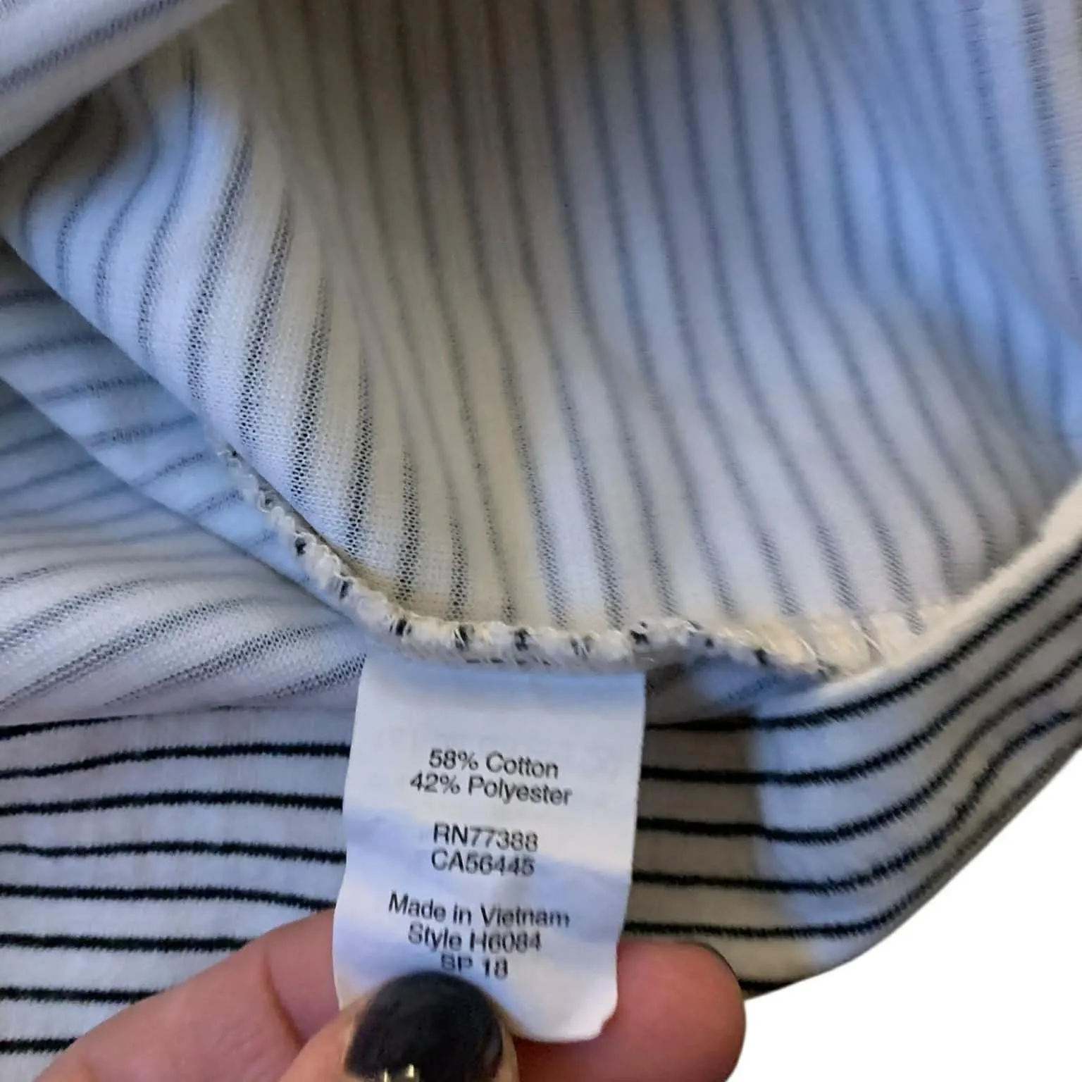 ​J. Crew Black White Striped Bell Sleeve Knit Shift Mini Dress Classic French - Image 5