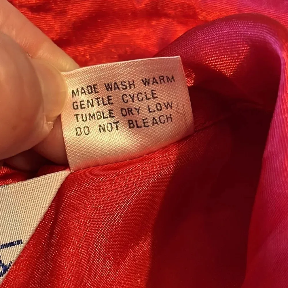 Private Touches Polyester satin pajamas pant set Red Size M - Image 9