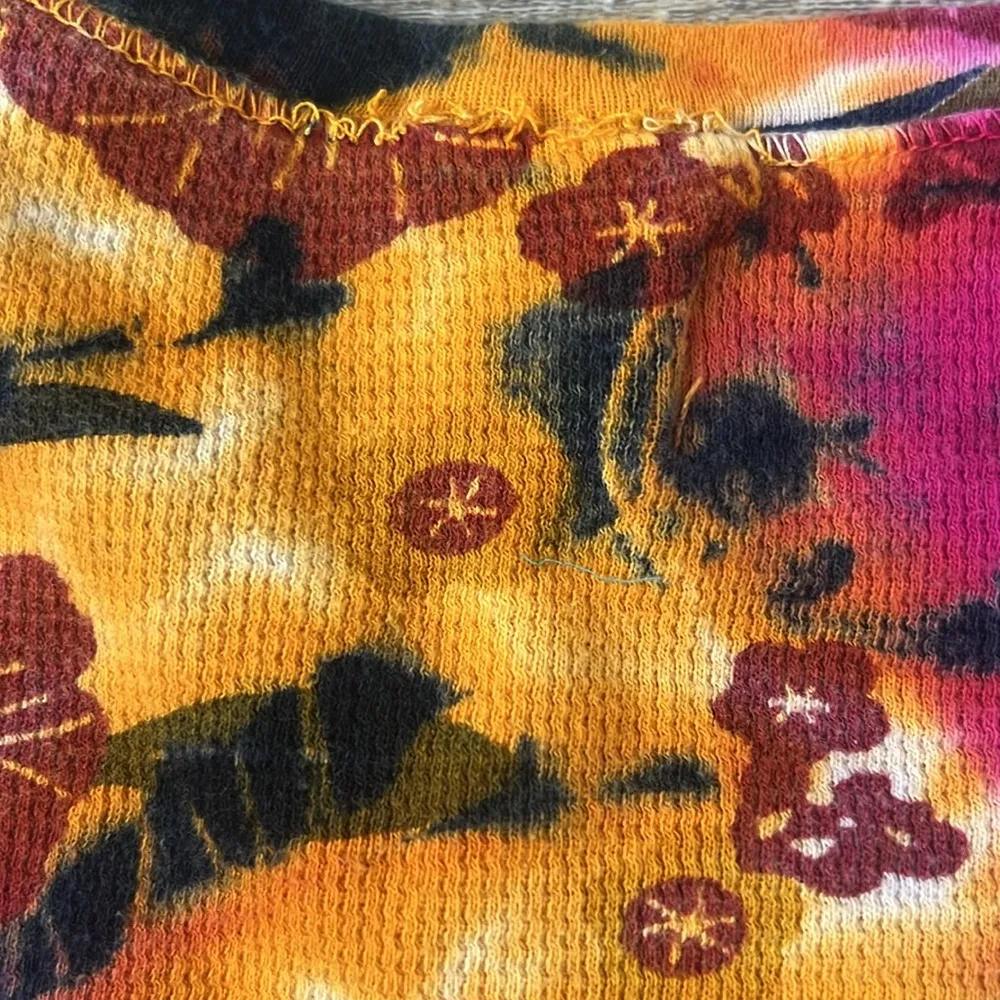 Lucky Brand Vintage Tye Dye Floral 3/4 Shirt Size Small - Image 6