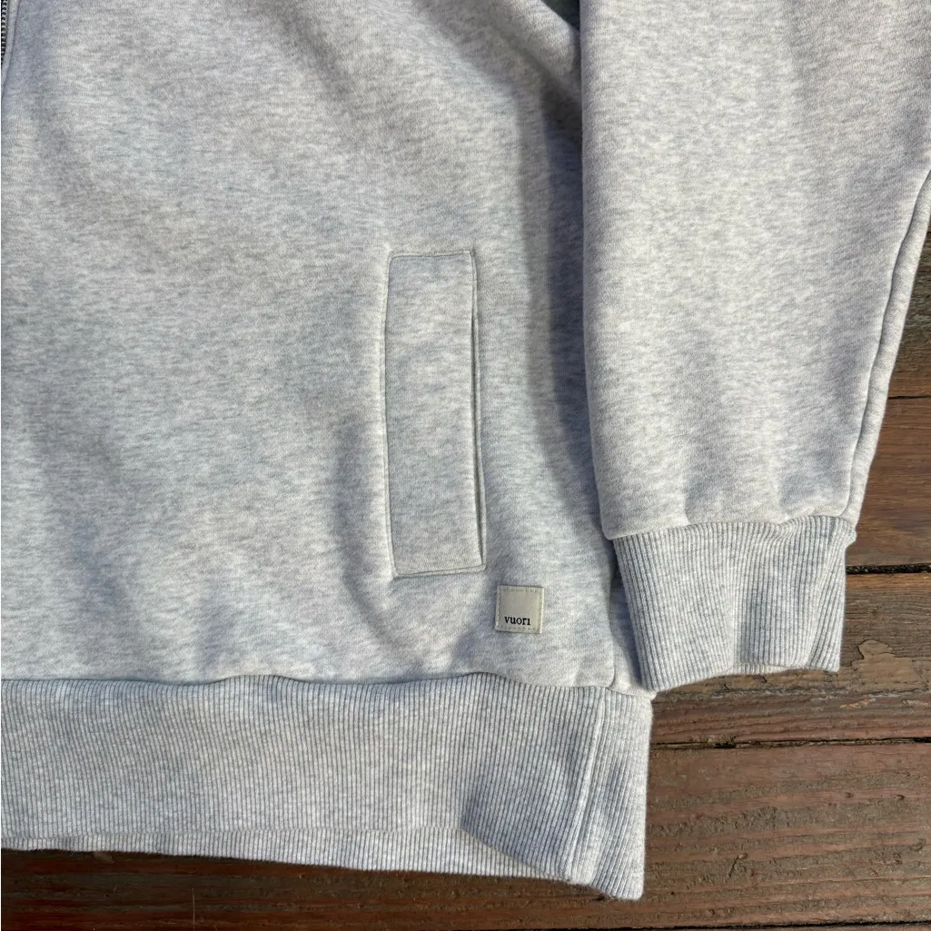 Vuori Restore Full Zip Oversized Athleisure Hoodie in Pale Grey Heather Sz L 🧡🍄 - Image 9