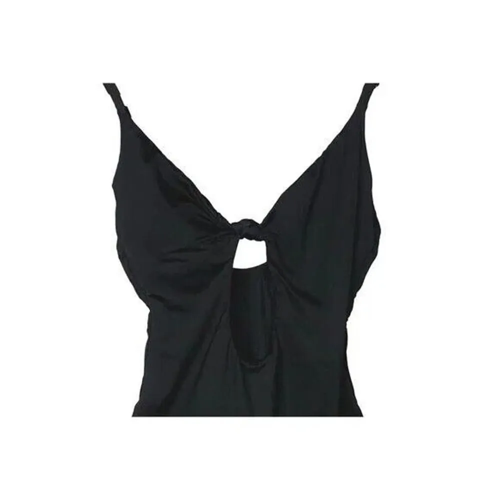 NWT Andie The Santorini Knot Key Hole OnePiece Swimsuit Removable Cups 3XL Black - Image 3