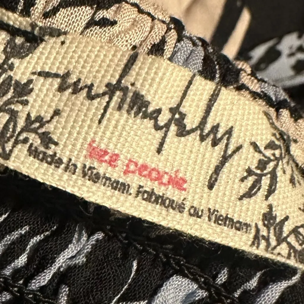 Intimately Free People Heat Wave Blue Floral Maxi Dress Spaghetti Strap Large - Image 13