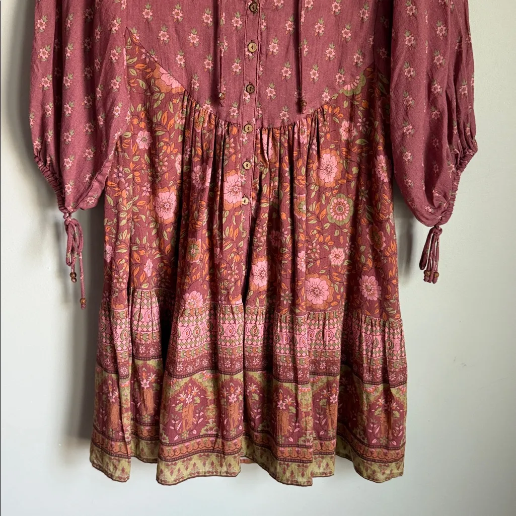 Spell Utopia Tunic Mini Dress Flamingo Pink XXS - Image 6