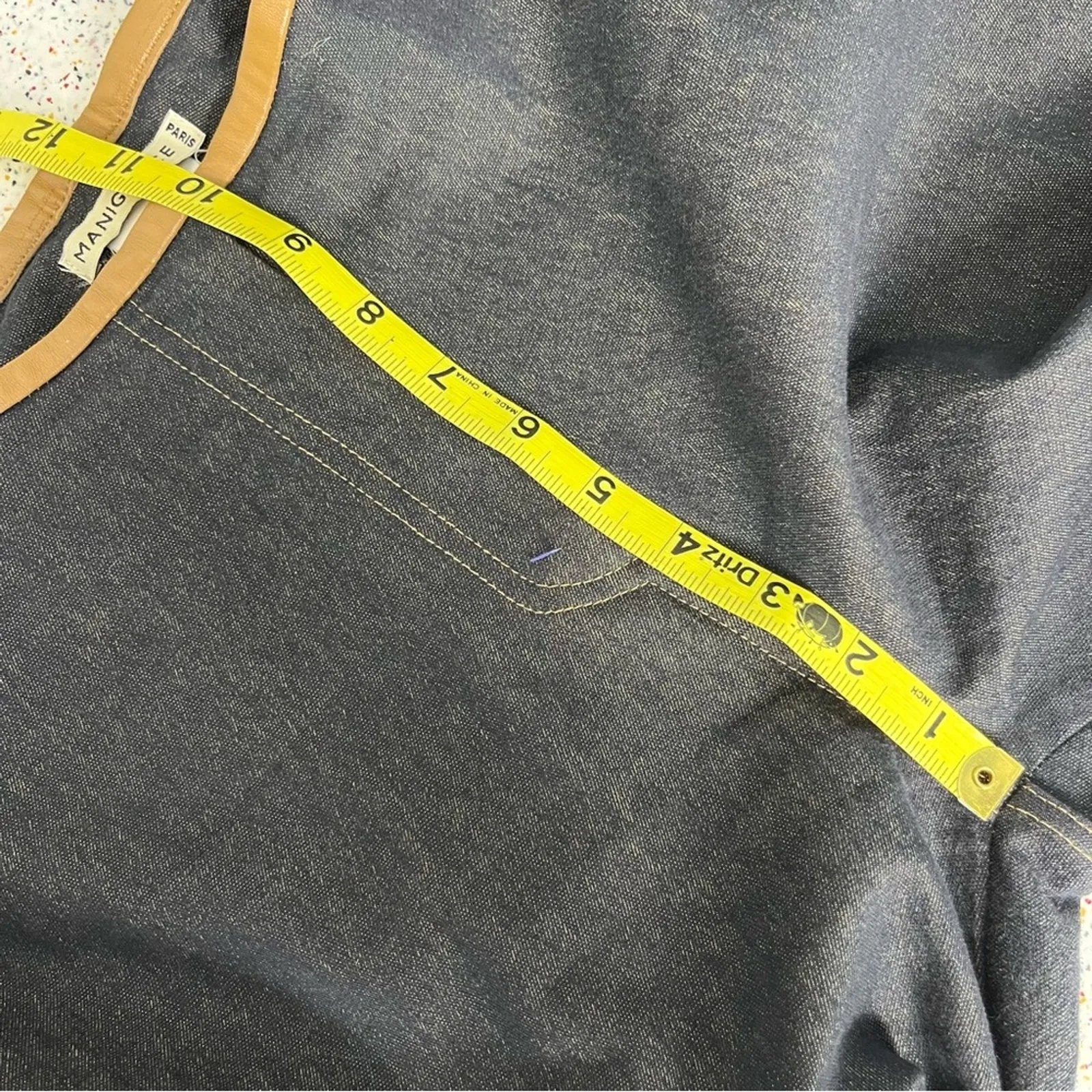 Manigance Paris Vintage Floral Patchwork Denim Jeans Trousers Y2K FR 42/ US 10 Blue - Image 8