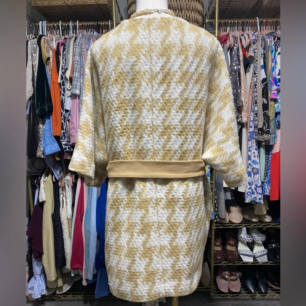 Anthropologie Elevenses Houndstooth Wrap Coat. - Image 7