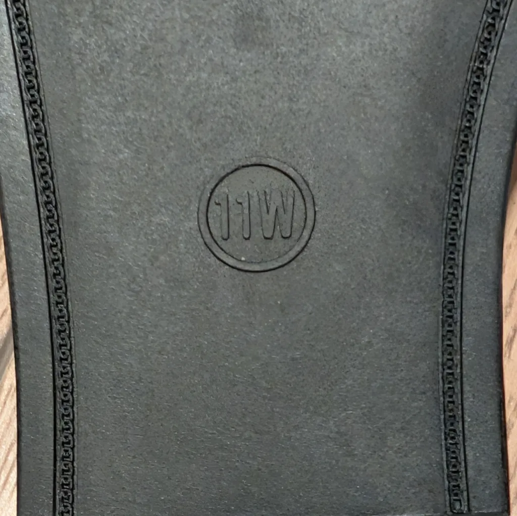 🆕 a new‎ day Sandals Womens 11 WIDE Width Black Slide Gold Chain Accent Classic - Image 8