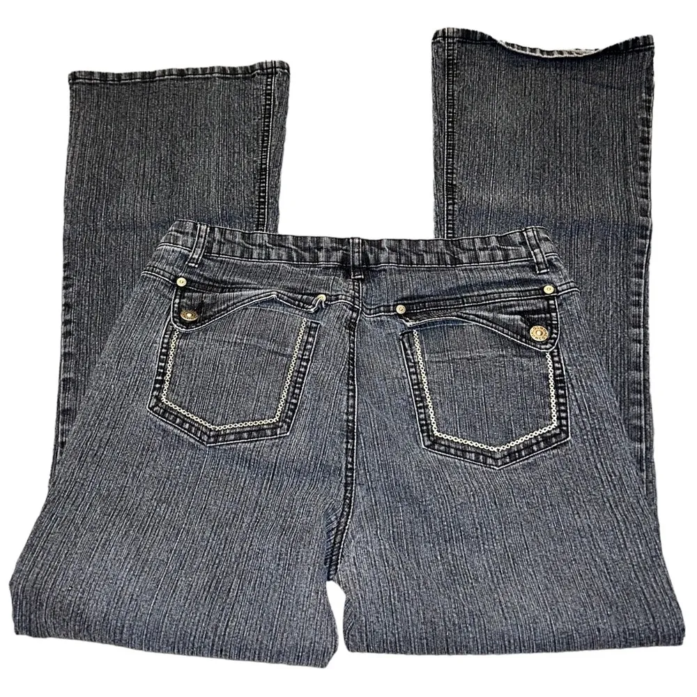 Black & Gold 2000’s Cosmopolitan Jeans Women’s Size 12 Y2K Style Bootcut Pants! - Image 2