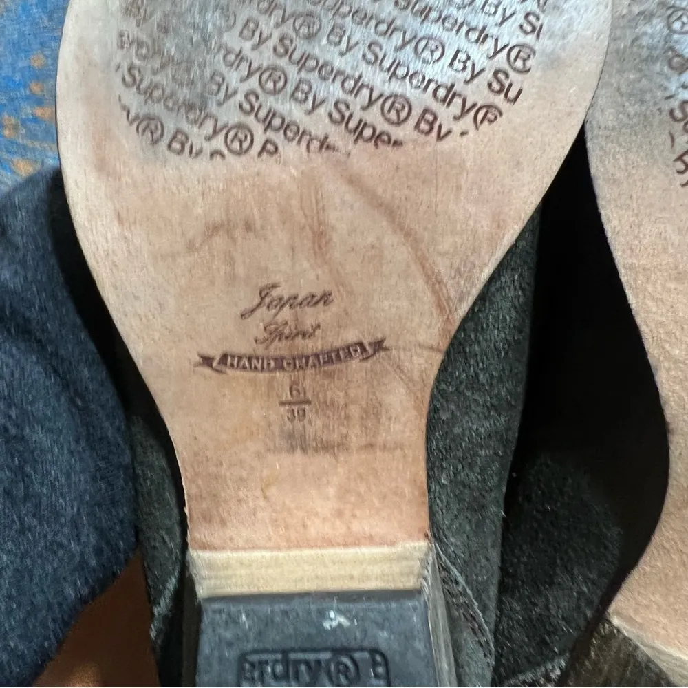 Super-dry leather heeled western boots Sherpa trim size 8 - Image 8