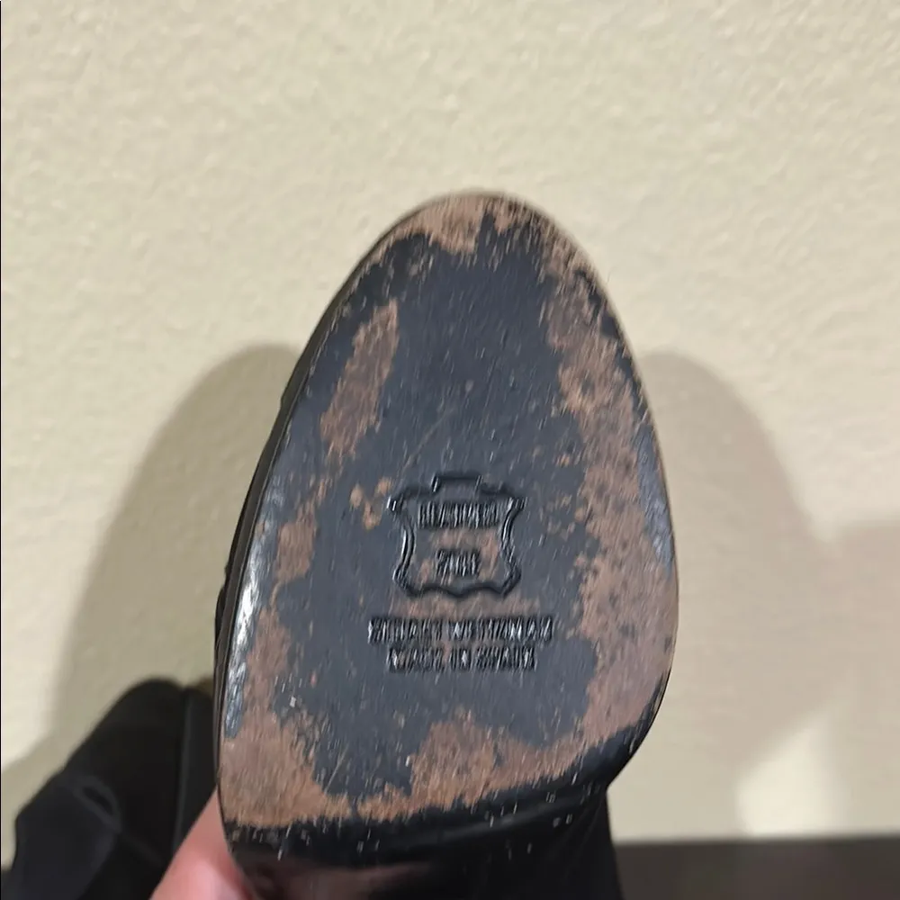 Stuart Weitzman size 9 Black Satin Strap Slingback Heels - Image 4