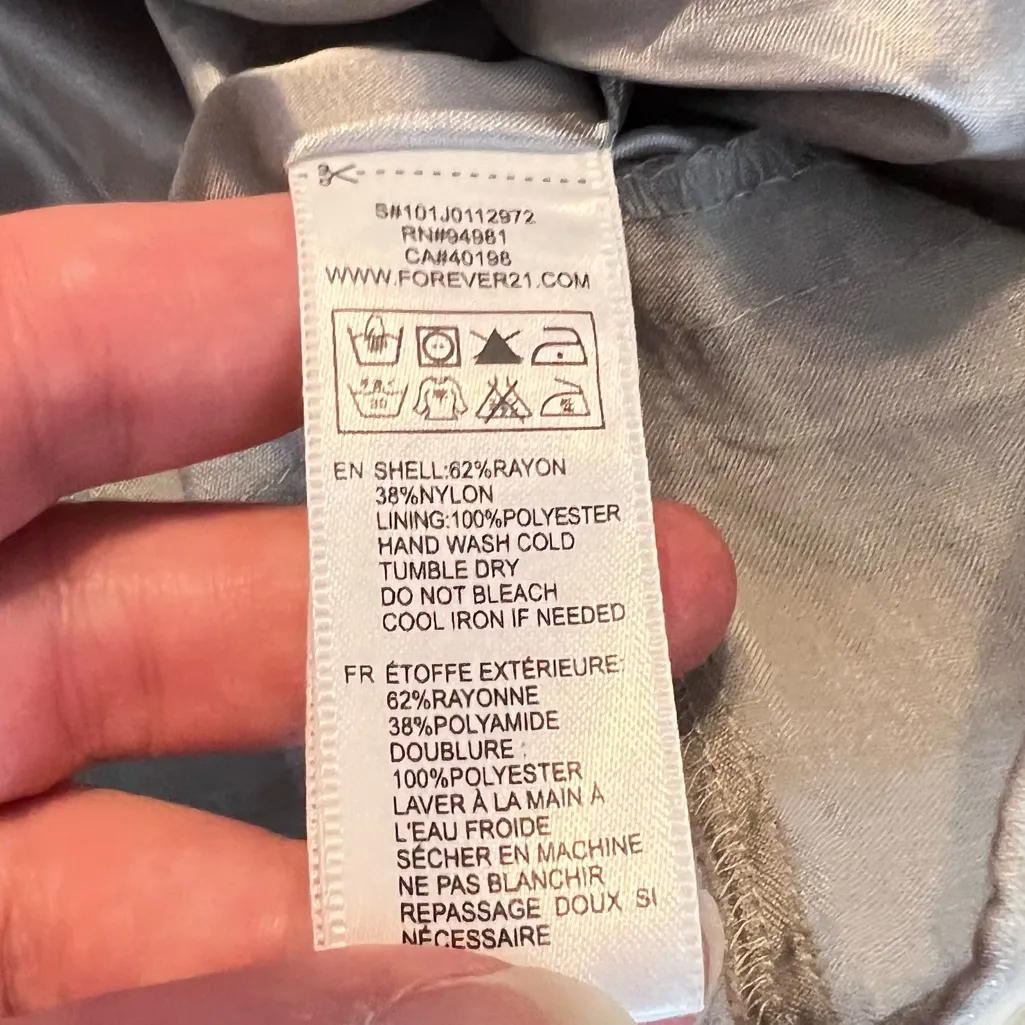 Forever 21 Metallic Silver Dress Size Large Party New Years Hoco Retro - Image 11