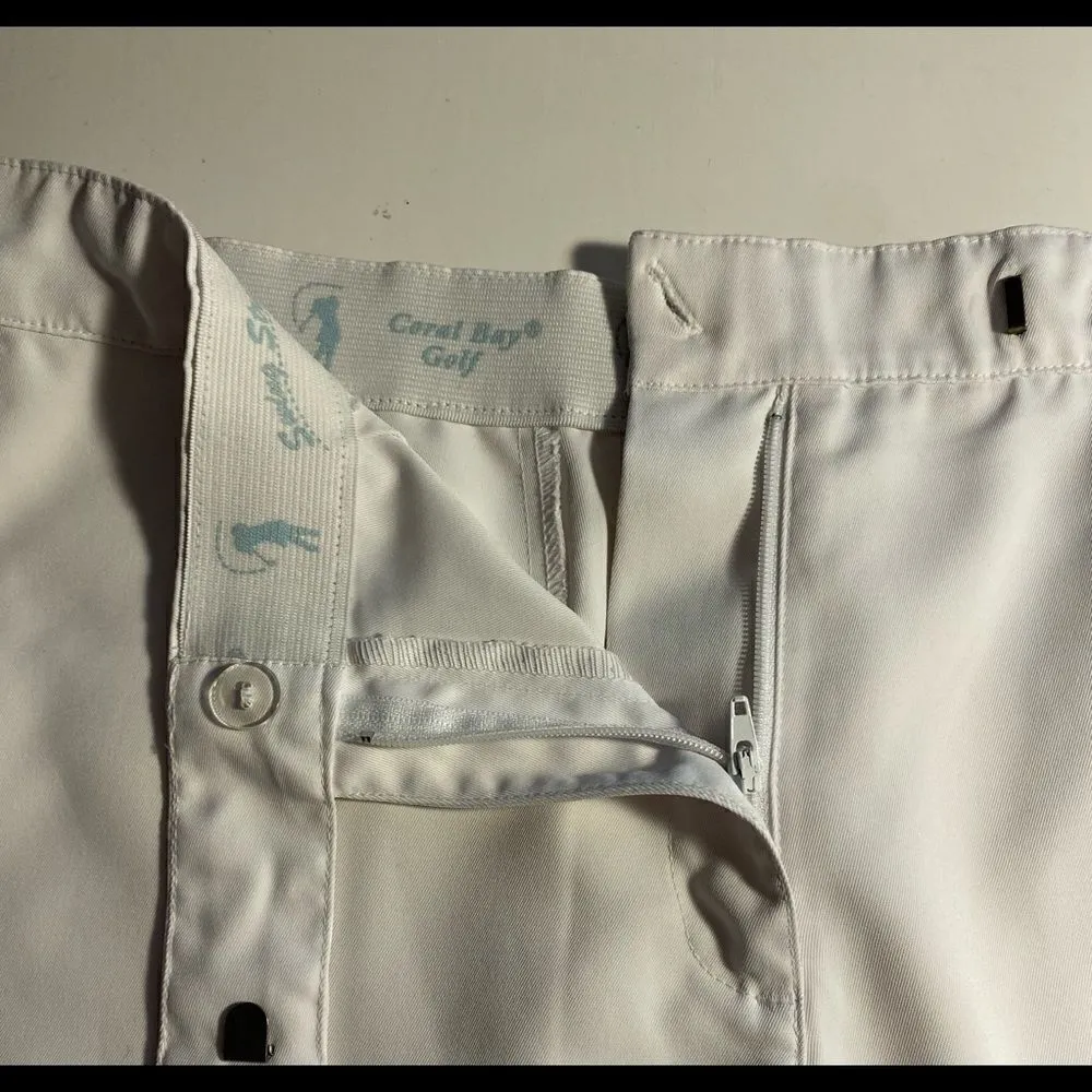 Coral Bay Swing Stretch White Golf Shorts Size 10 - Image 4