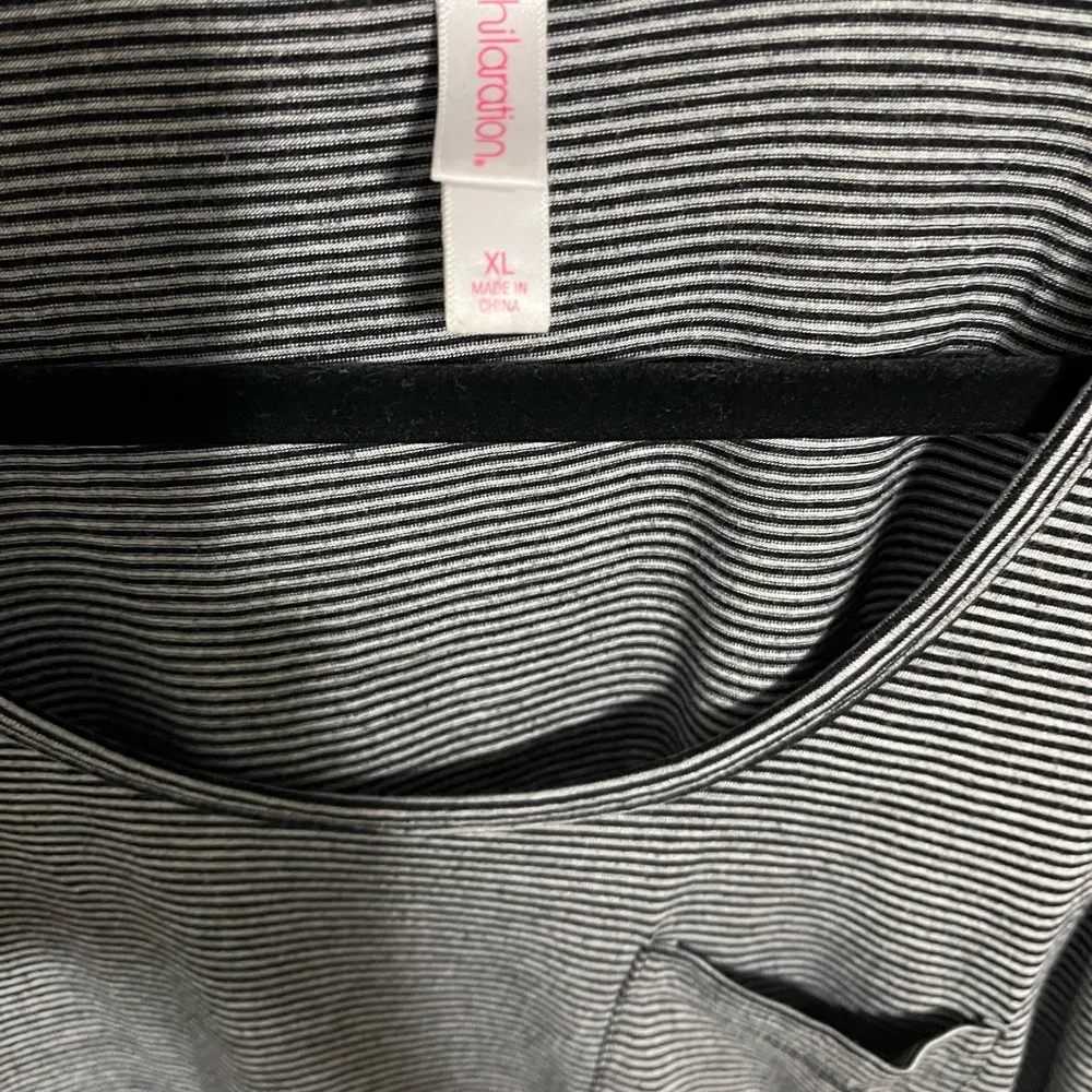 Belle Sleeve Vintage Y2K Striped Shirt Women’s Top Dressy Casual Size XL EUC - Image 3