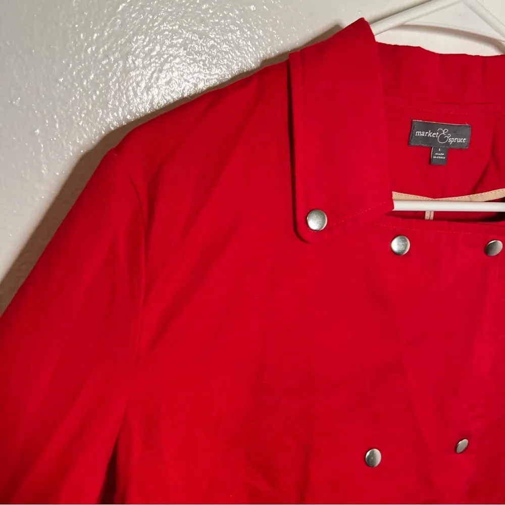 Market & Spruce Double Breasted Jacket Red - Image 8