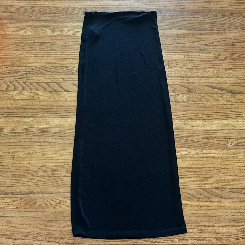 Edikted Black Sparkly Maxi Skirt - Image 3