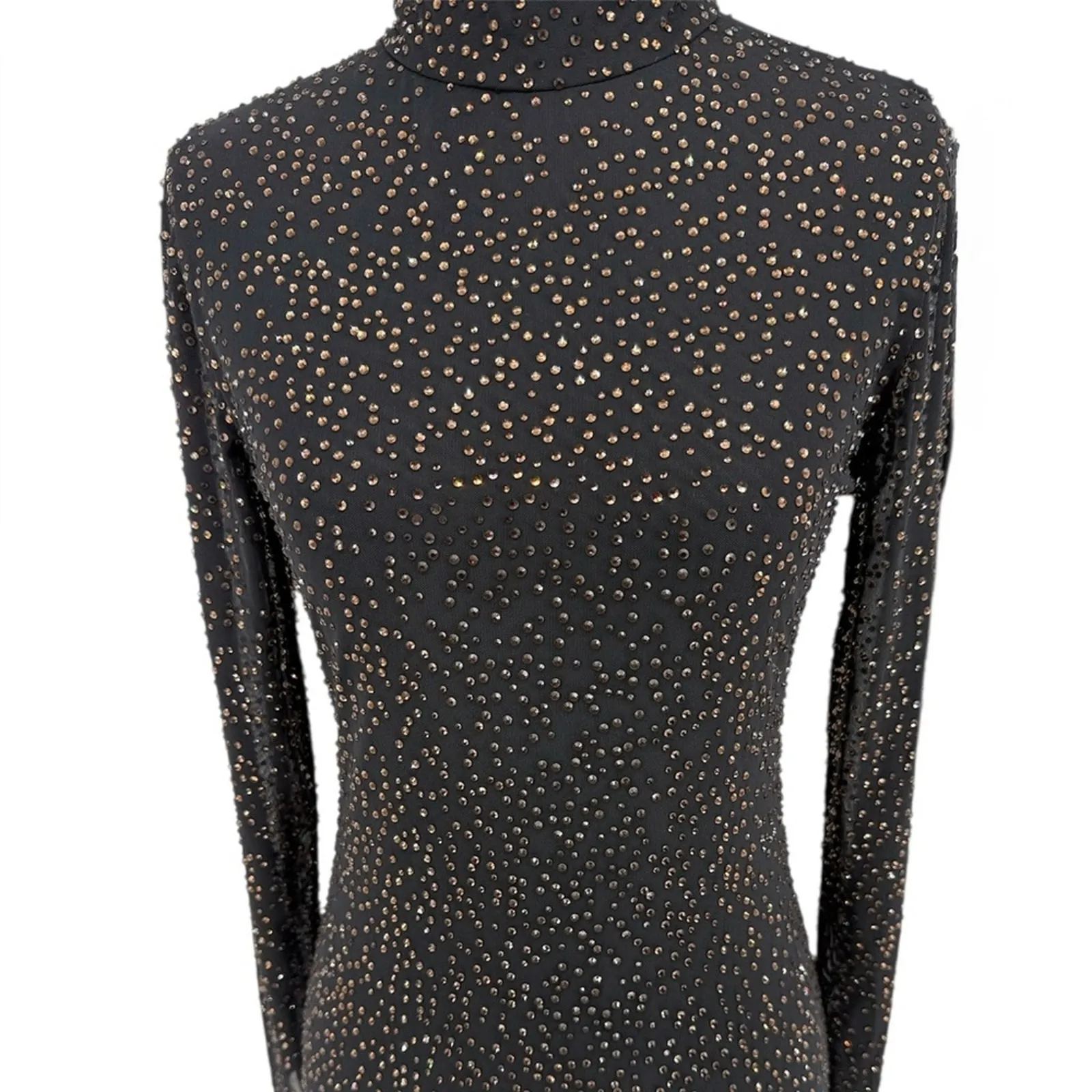 Alice and Olivia Delora Embellished Maxi Gown Black Dress Size 6 NWT - Image 12