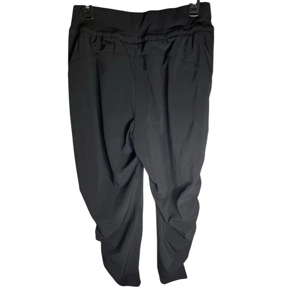 Athleta Women's Jogger Pants Size 8 Black Ruched Casual Tapered Leg - Image 2