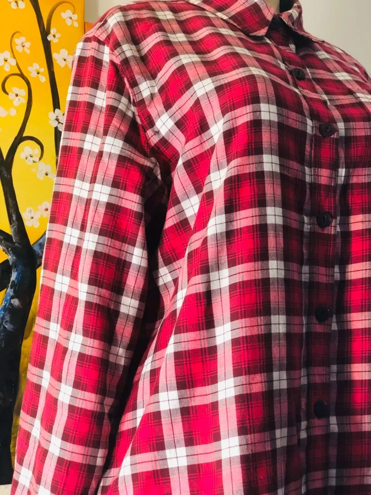 L.L. Bean Women’s Fleece Flannel Shirt Jacket  - Image 5