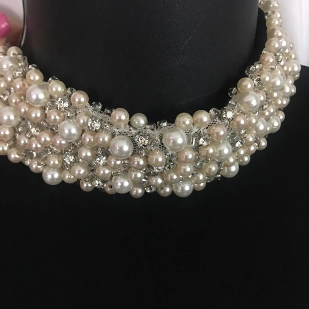 Rachel Zoe Black Cold Shoulder Pearl Choker Black Dress - Image 11