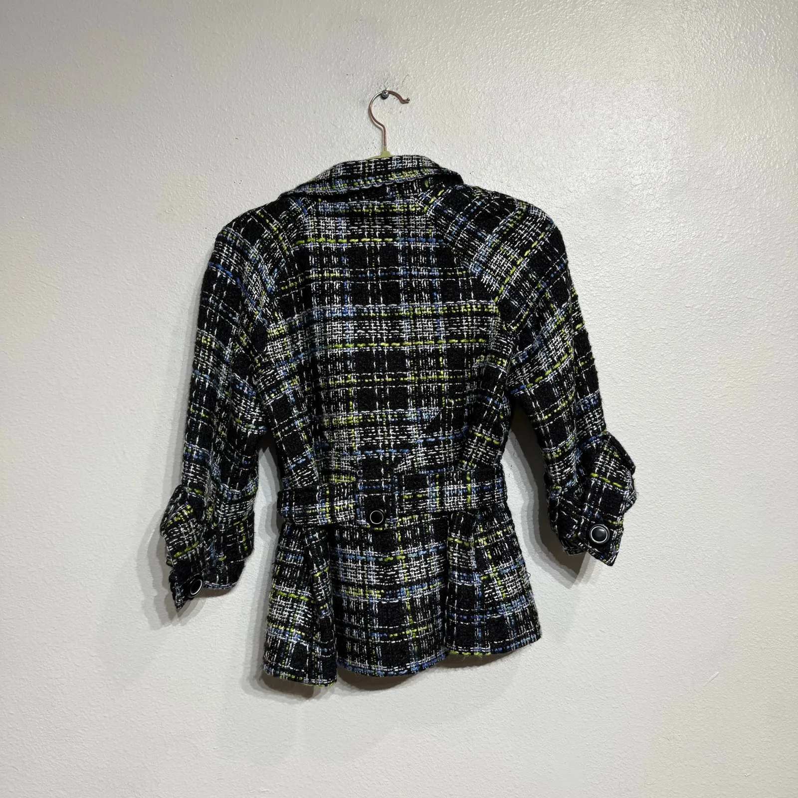 Grace Elements Black Tweed Jacket Sz 8P - Image 8