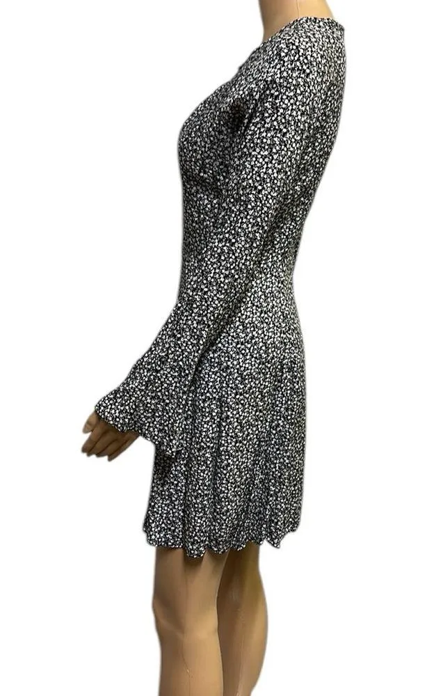 Gianni Bini Rayon Floral Long Slit Cuff Lined Keyhole Lightweight Dress Small - Image 4