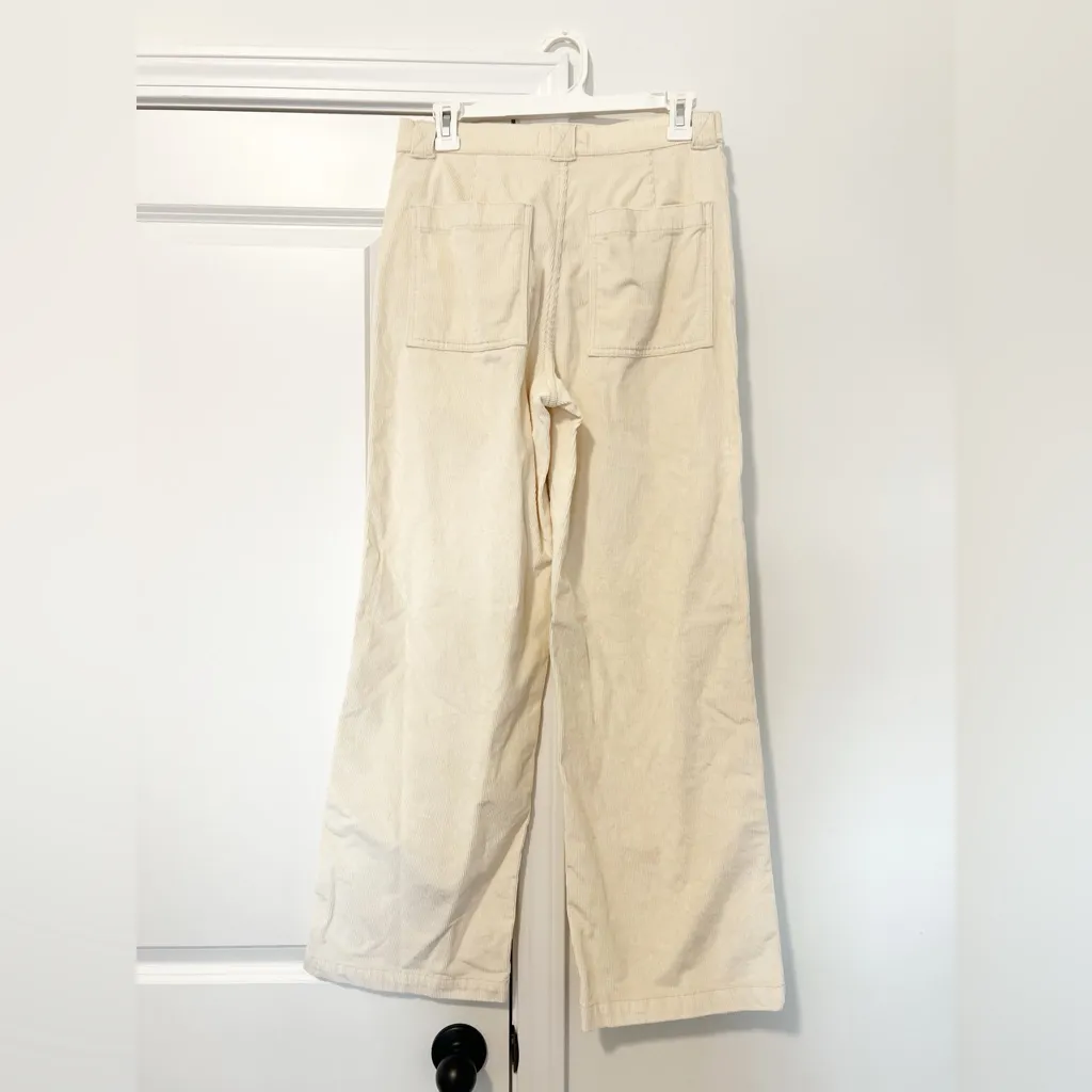 Madewell Emmett 2.0 Wide-Leg Pants in Corduroy Antique Cream - Image 7