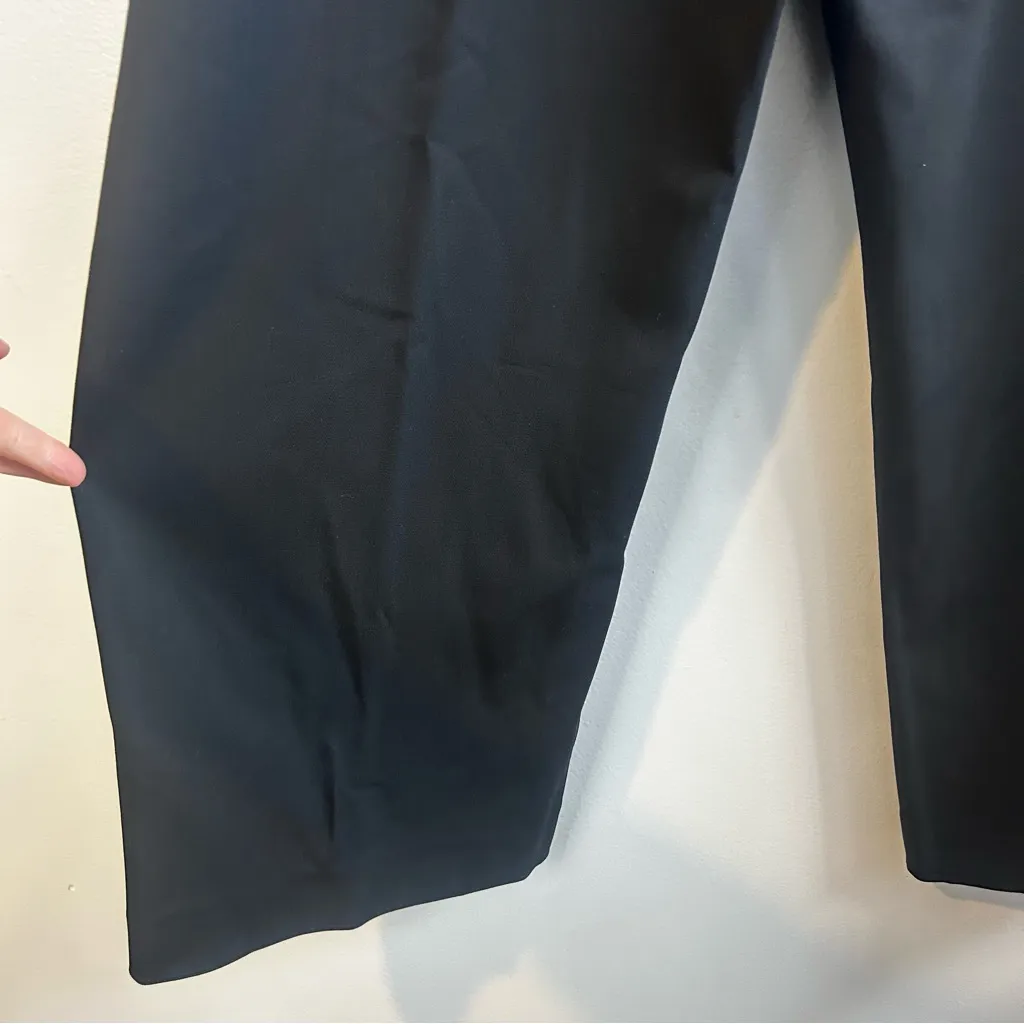 Peter Cohen Black Wool Wide Straight Leg Trouser Pants with Belt Loops Size XL - Image 11