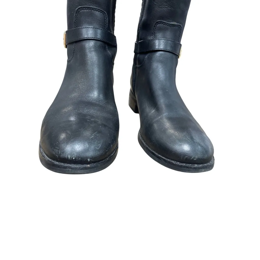 Cole Haan womans Black Leather Knee Equestrian Riding Boots Sz 8B SKU 9509 - Image 8