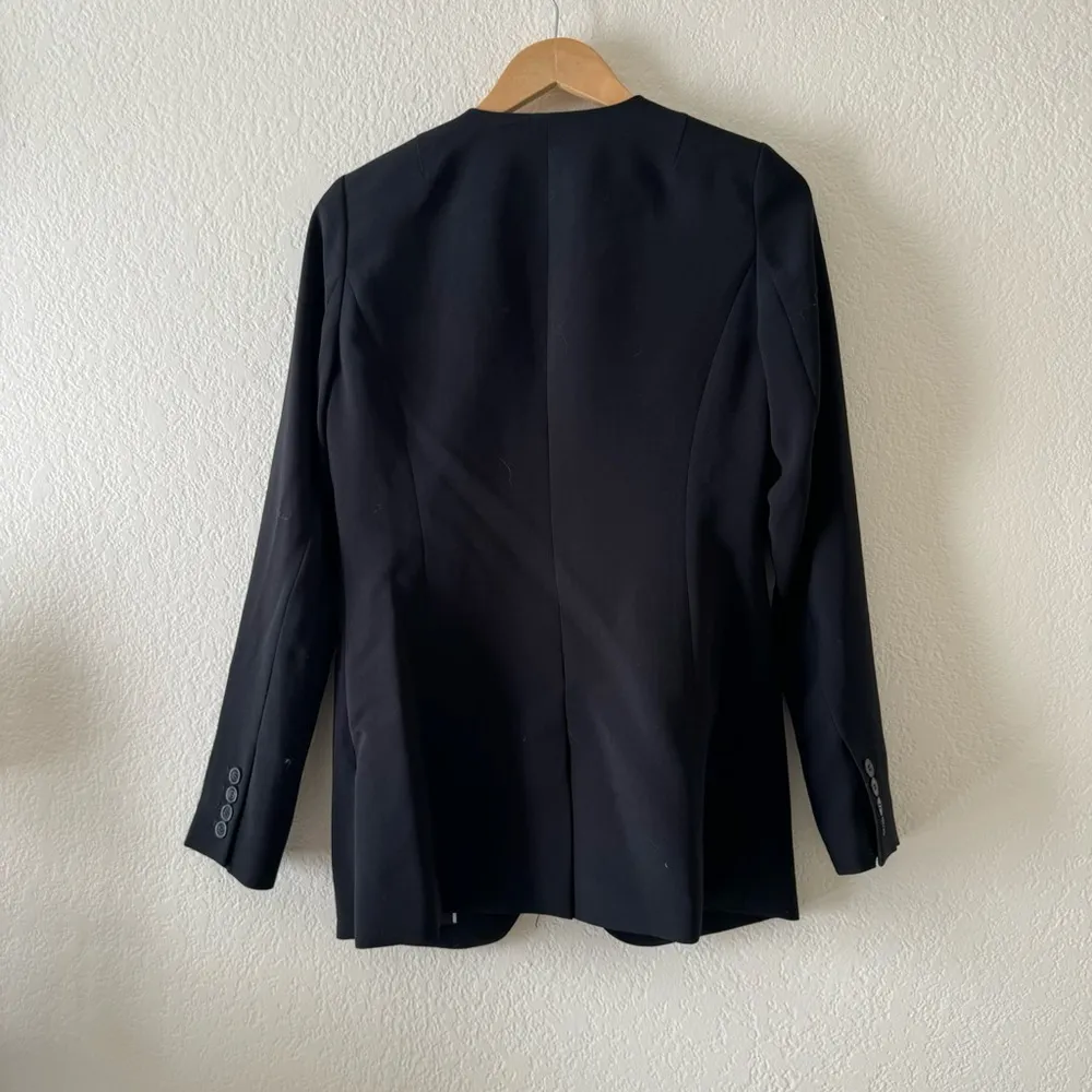 Adrianna Papell collarless boyfriend blazer black - Image 5