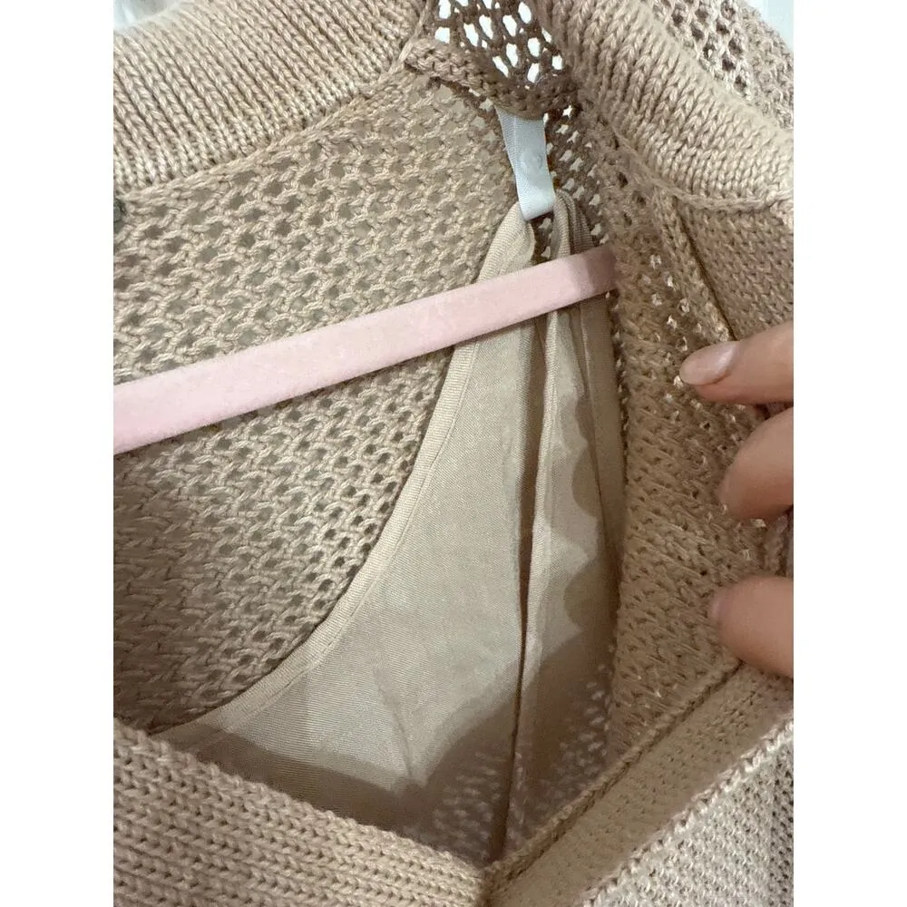 NWT Young, Fabulous,& Broke Faye Crochet Maxi Dress in Sandstone Mineral Wash, S - Image 15