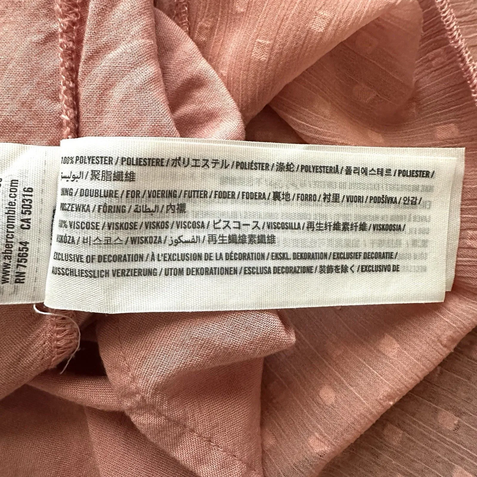 Abercrombie & Fitch Mini Skirt Lg Pink Swiss Dots Tiered Flouncy Layers Pull On - Image 6