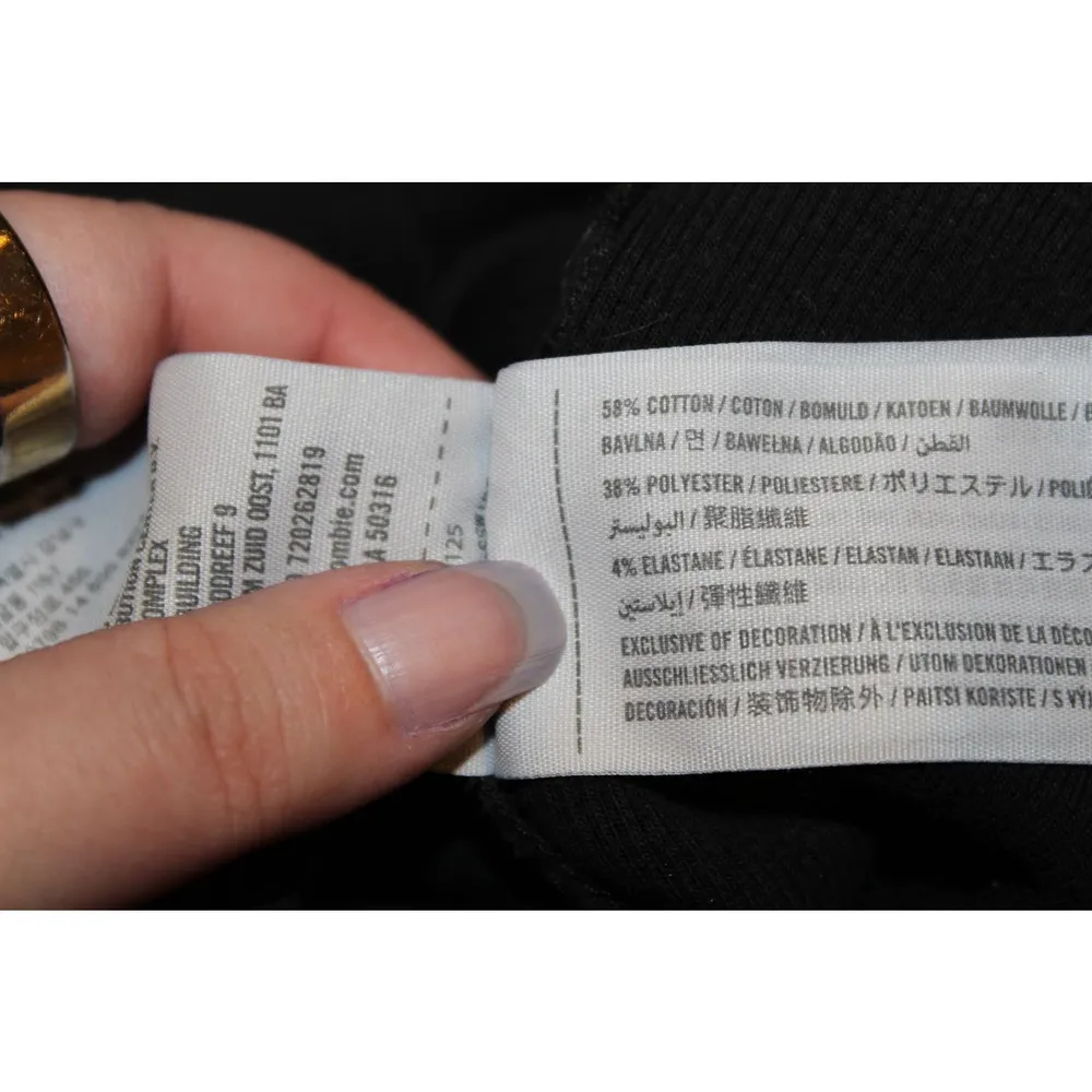 Women Abercrombie & Fitch Black Ruched V-Neck Long Sleeve Crop Top Shirt Size XS - Image 4