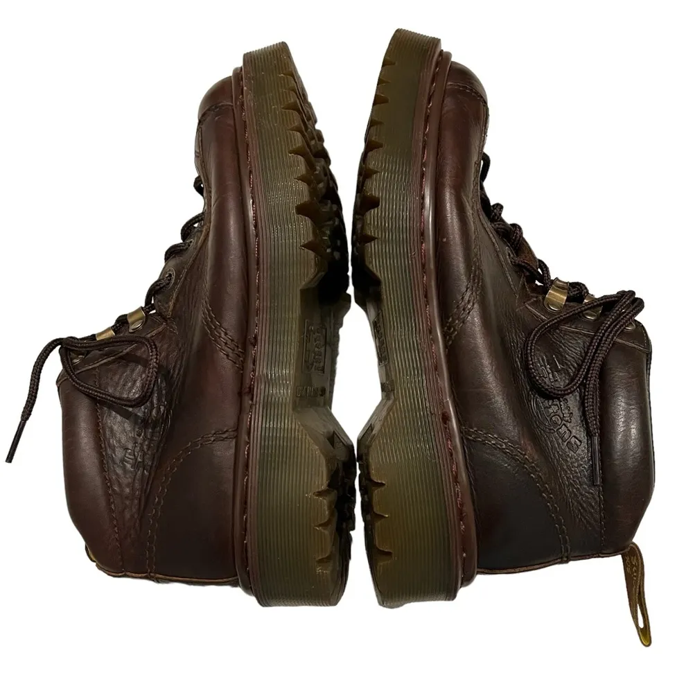 Vintage Women’s Dr. Martens  8287 Brown Leather High Top Lace Up Chunky Boots - Image 9