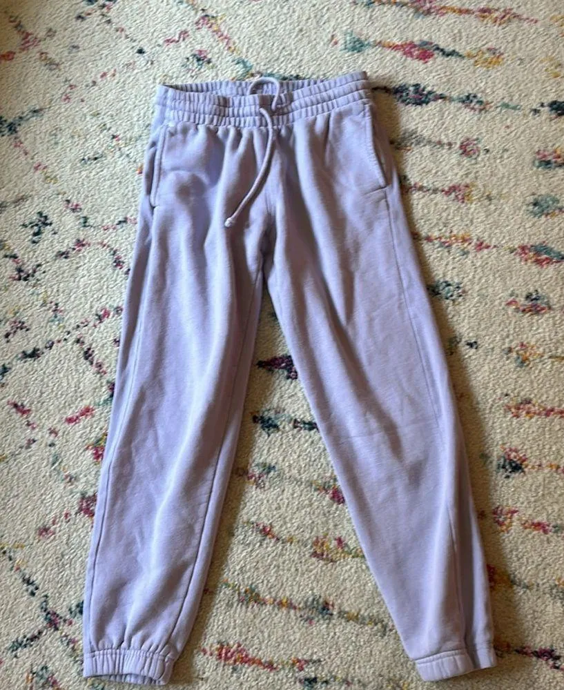 TNA Aritzia COZYAF Fleece Joggers in Purple Size XS - Image 4