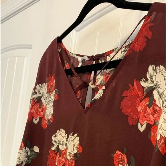 Maurice Sheer Top Flutter Dressy Blouse Plus Size 3X‎ Long Sleeve Workwear # - Image 4