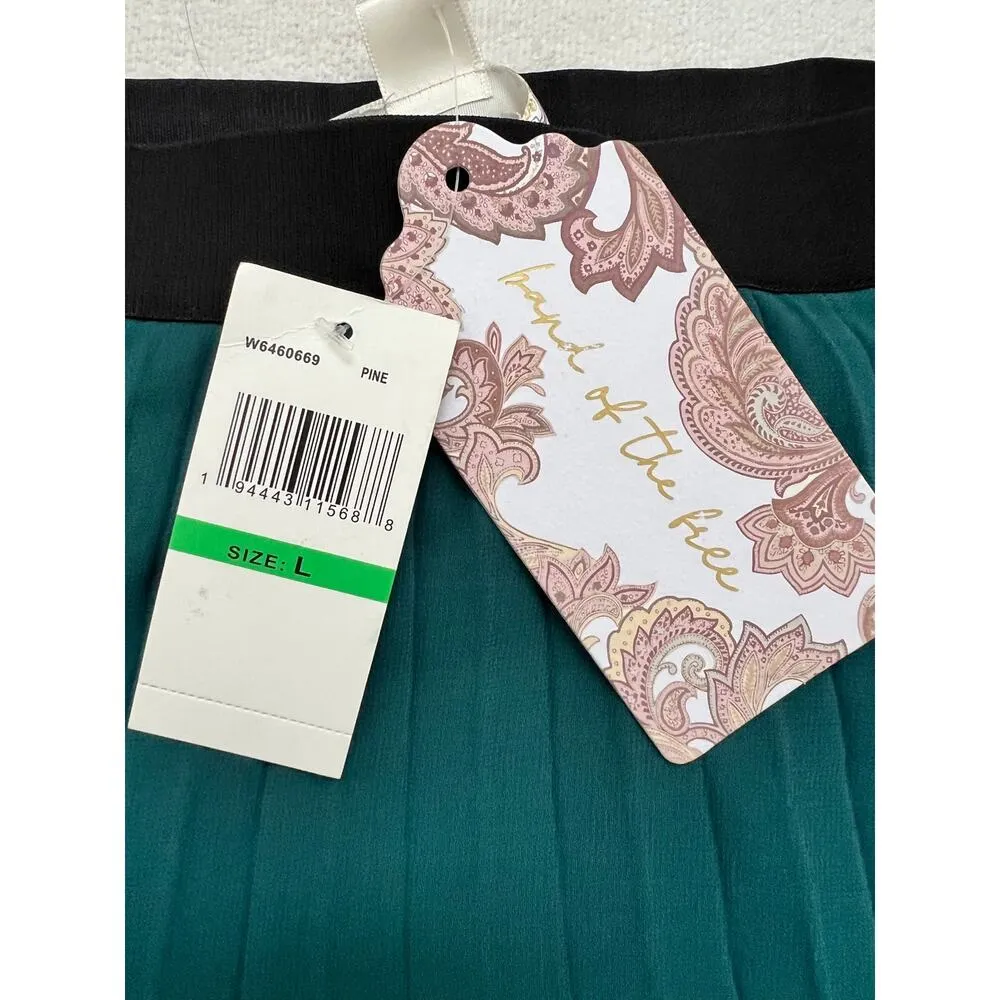 Band of the Free Rigby Pine Pleated Long Skirt NWT Large Green - Image 6