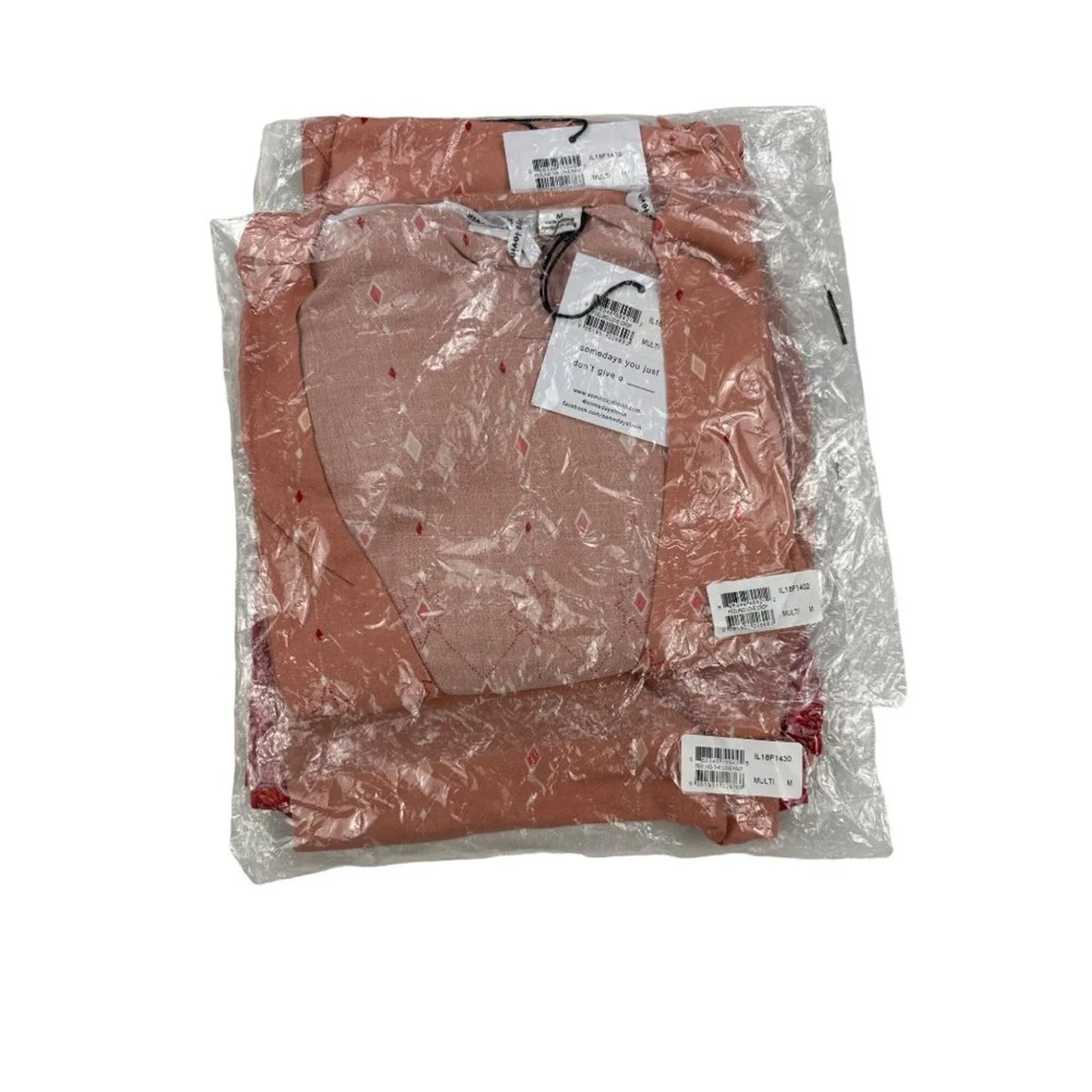 SomeDays Lovin - Feeling The Love Crop Top & Pants in Pink & Red - Image 2