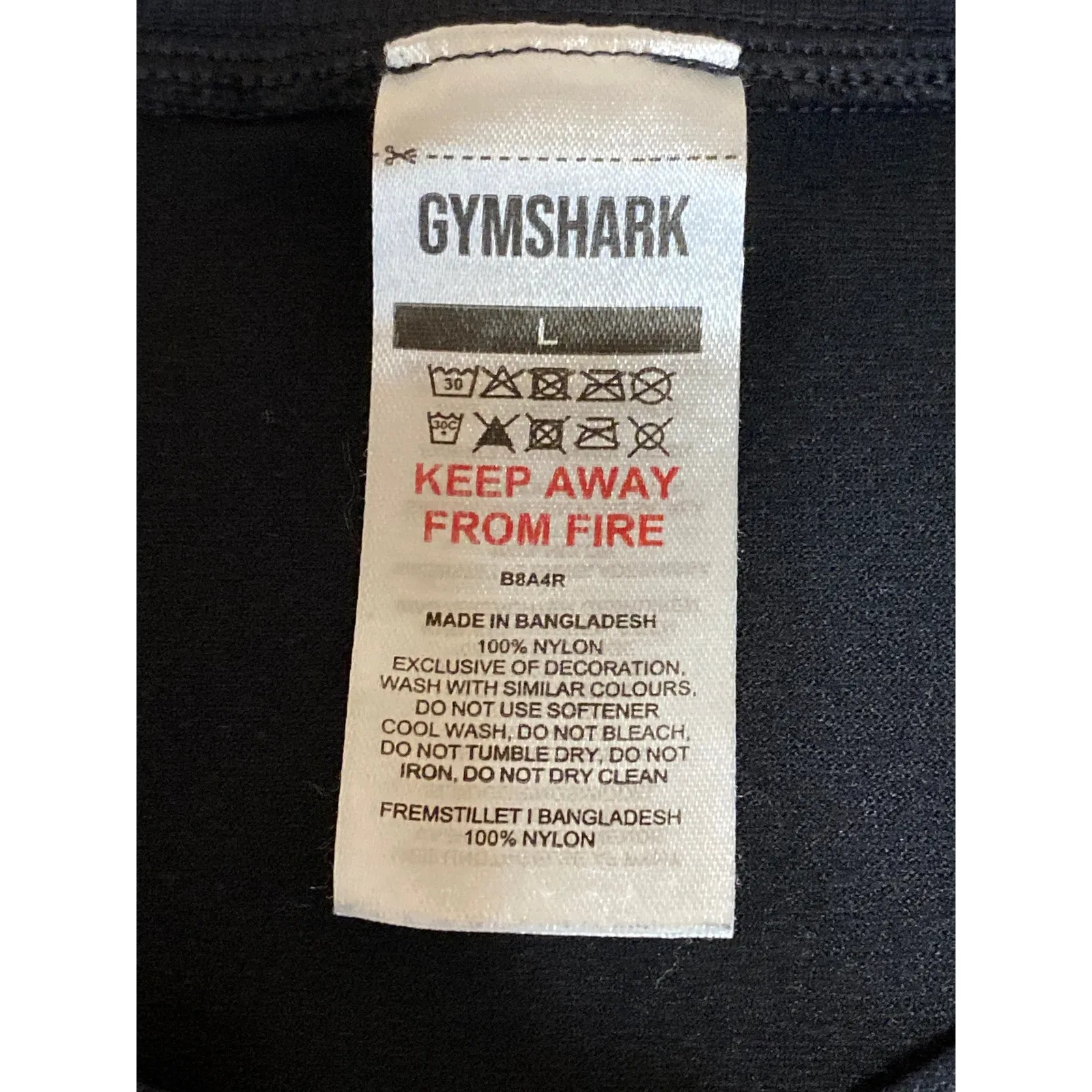 Gymshark Women's Black Crewneck Sleeveless Activewear Muscle Tee Tank Top Size L - Image 4