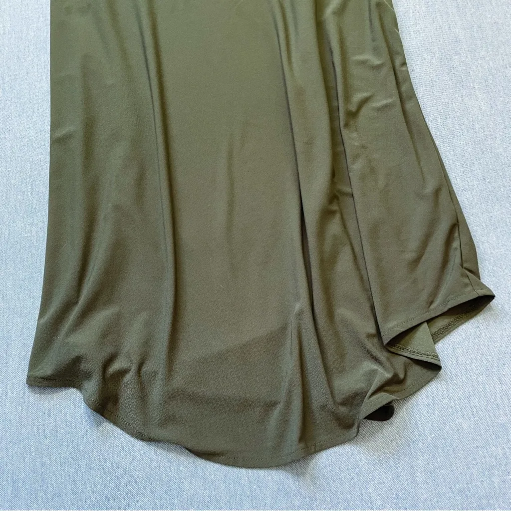 Leith Scoop Neck Midi Shift Dress Size S in Olive - Image 3
